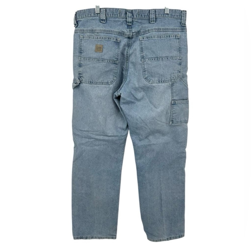 VTG y2k men's Lee Dungarees cargo carpenter light wash blue denim jeans 36 x‎ 32